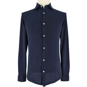 Quiet Luxury Doppelgänger Long Sleeve Polo Men’s L Navy Cotton Smart Casual